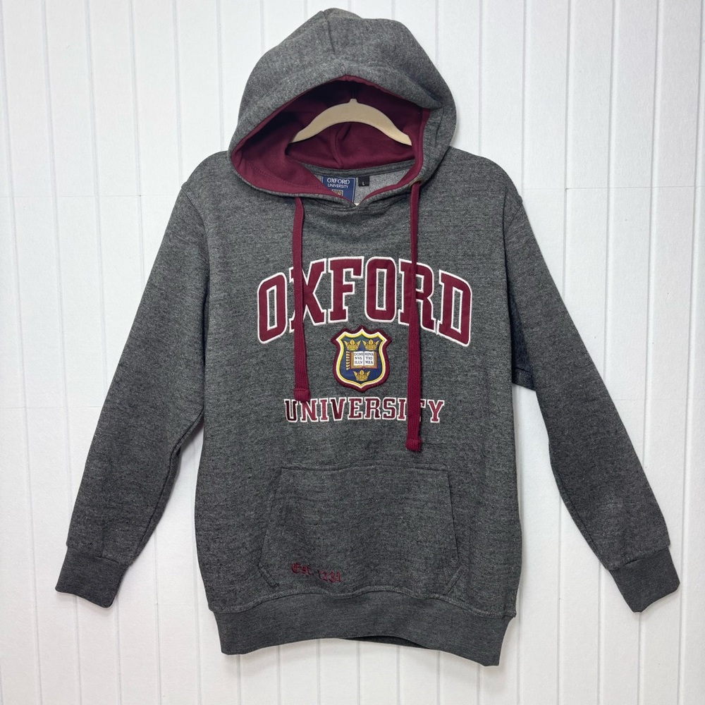 Oxford University Gray Hooded‎ Sweatshirt  Size L